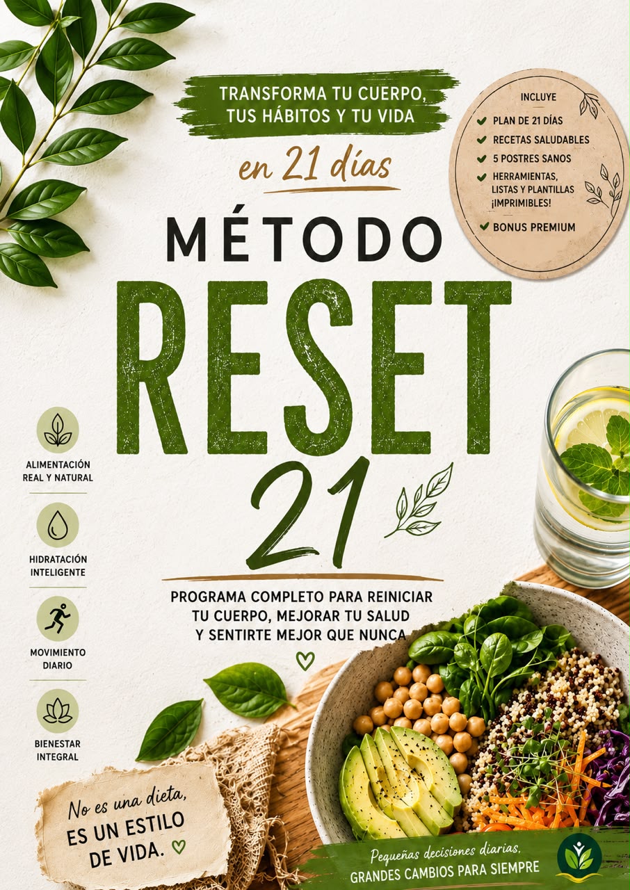 Metodo RESET 21 + Bonus Premium: Transforma tu cuerpo, tus hábitos y tu vida